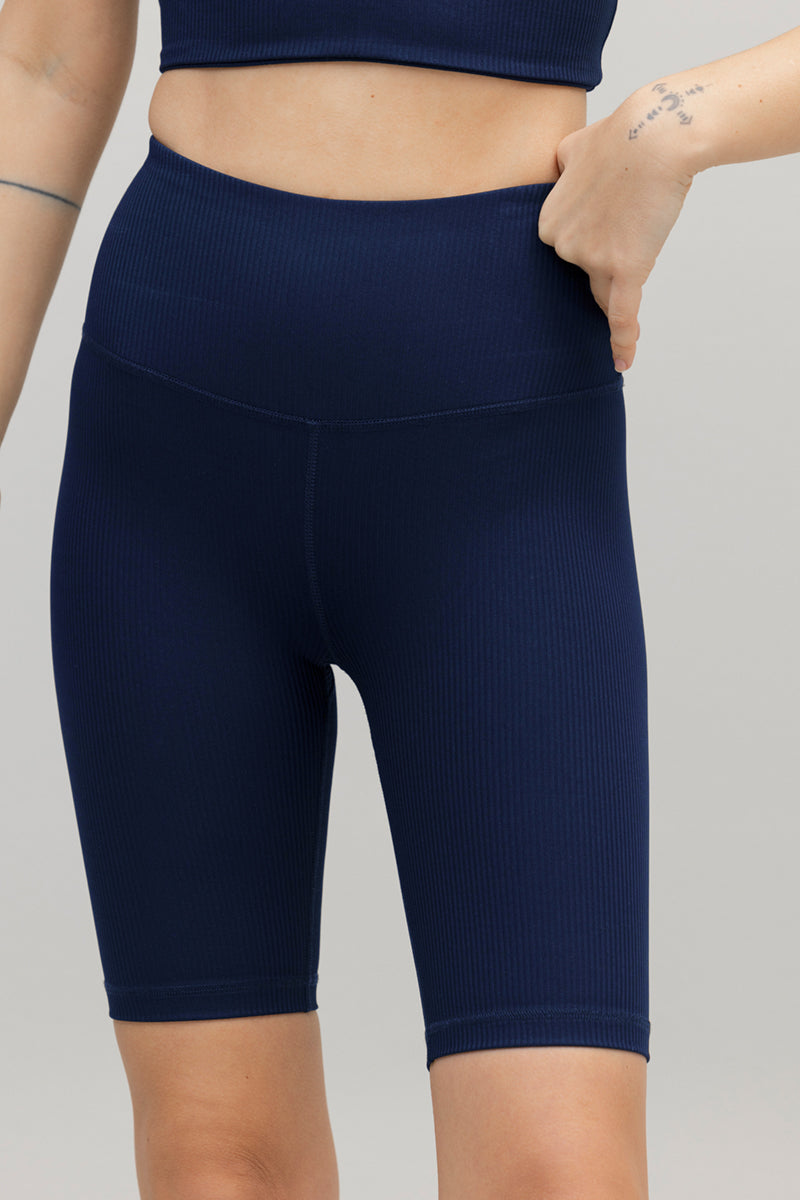 hey-honey-ribbed-biker-blue-depth-radlershorts-high-waist image 1