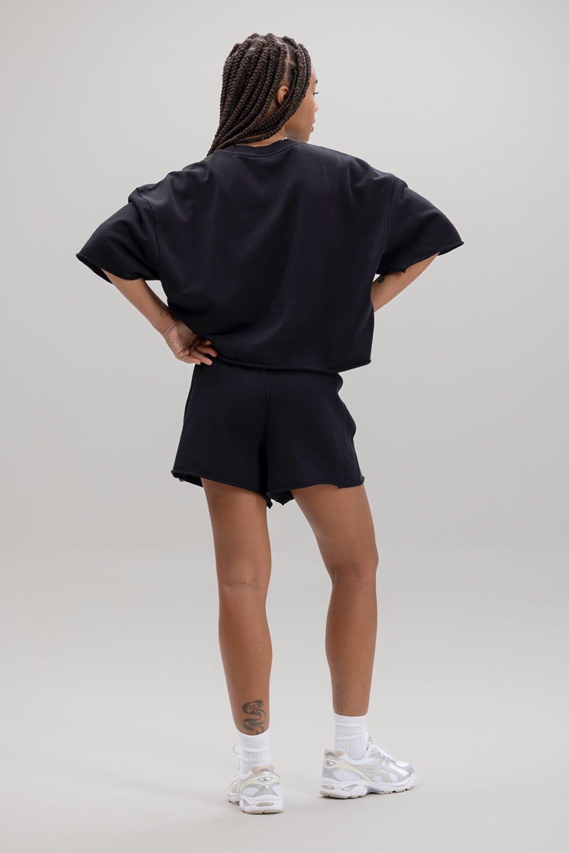 hey-honey-classic-short-sleeve-sweatshirt-schwarz-baumwolle image 3
