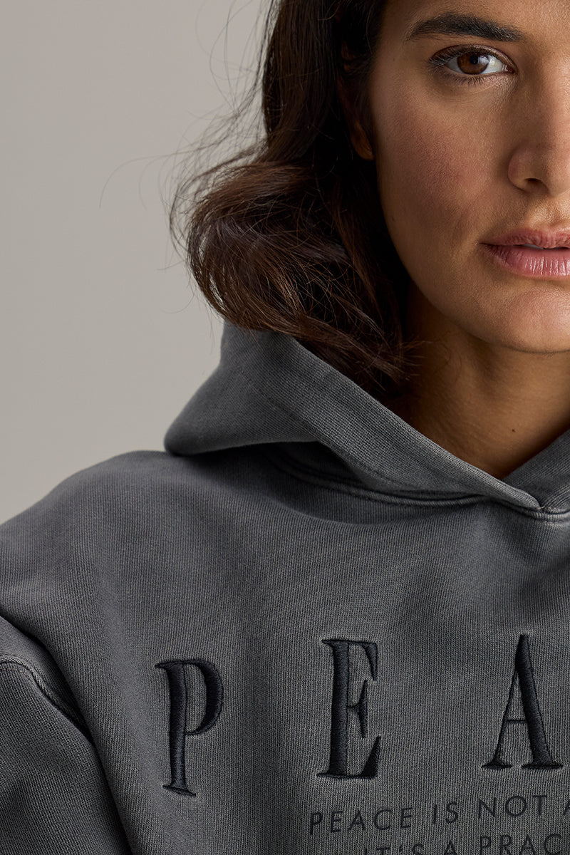 hey-honey-classic-hoodie-peace-black-washed-baumwolle-relaxed image 8