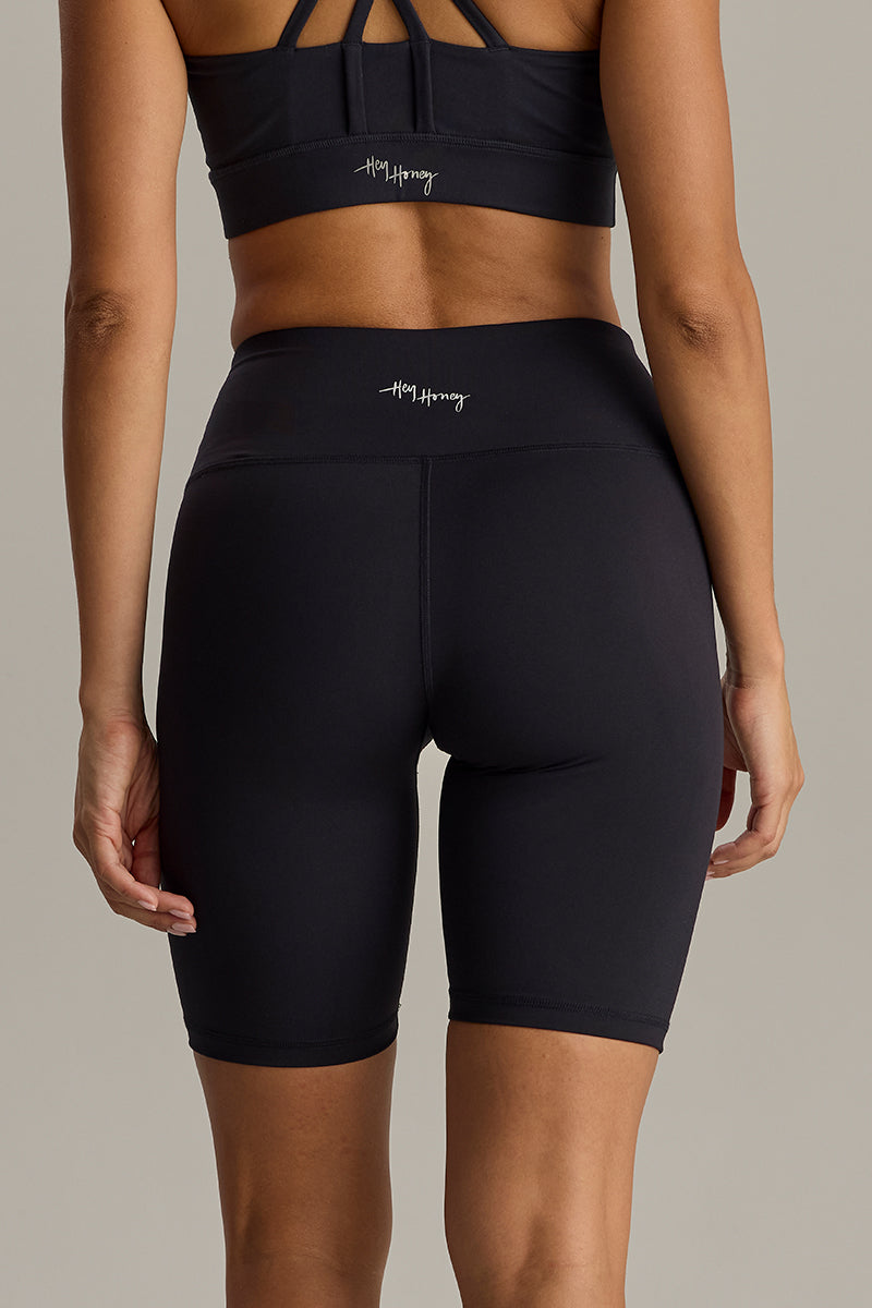 hey-honey-cotton-touch-biker-shorts-schwarz-high-waist image 2