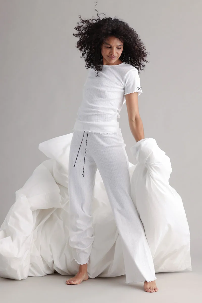 hey-honey-classic-pointelle-white-long-pants-loungehose-wei image 1