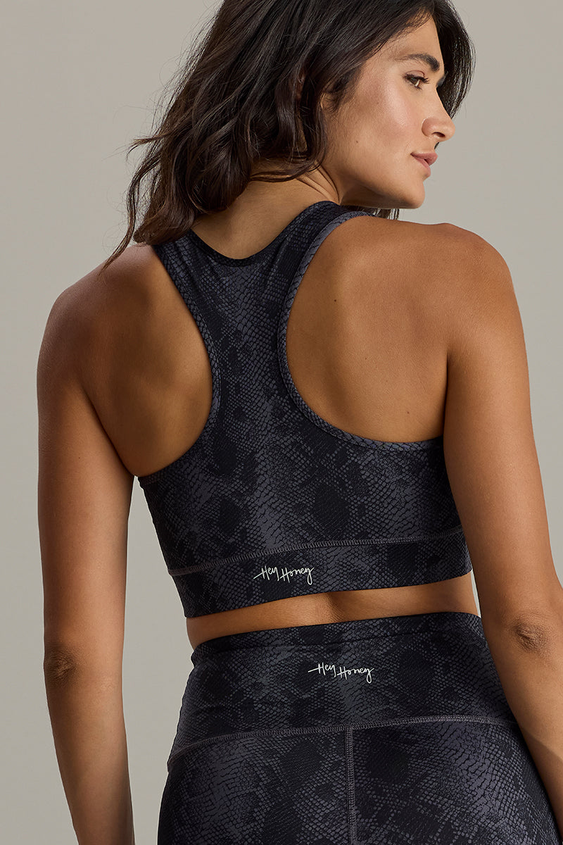hey-honey-classic-racerback-bra-snake-sport-bh-mittlerer-halt image 2