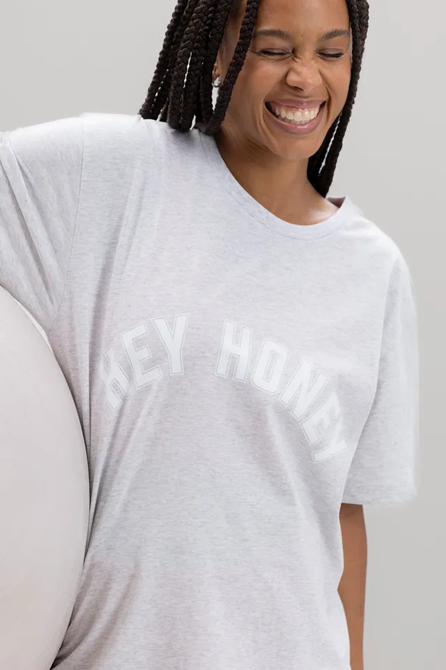 hey-honey-classic-t-shirt-hey-honey-grey-baumwolle-locker image 1