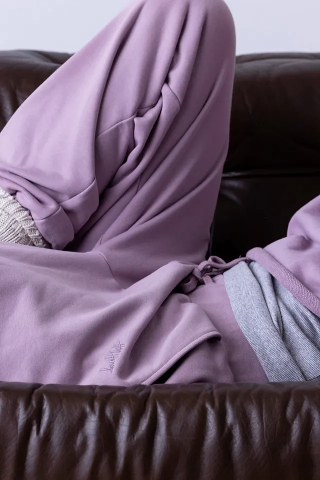 hey-honey-classic-cuff-sweat-pants-mauve-jogginghose image 1