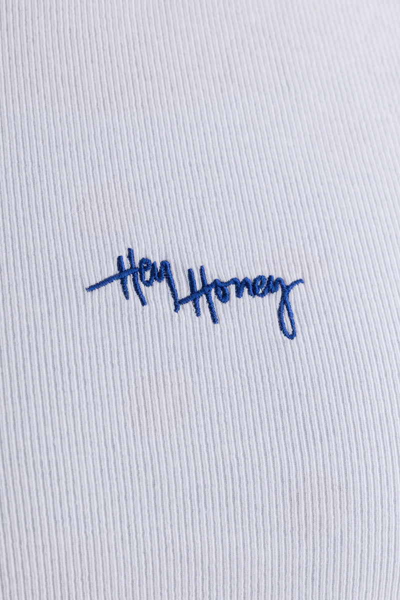 hey-honey-classic-rib-tank-white-blue-logo-baumwolle image 4