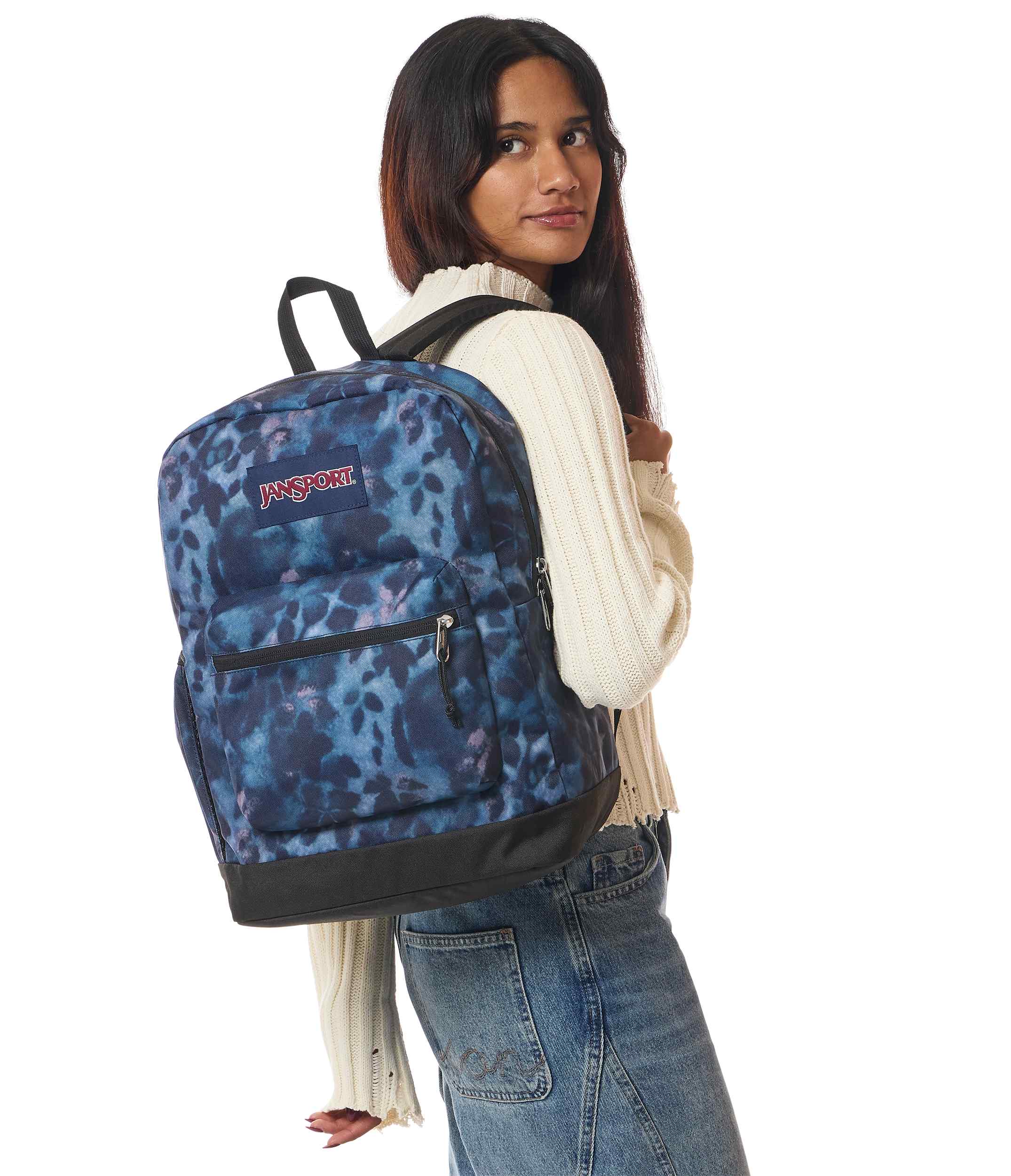 jansport-cross-town-plus-rucksack-ghostly-floral-laptopfach image 3