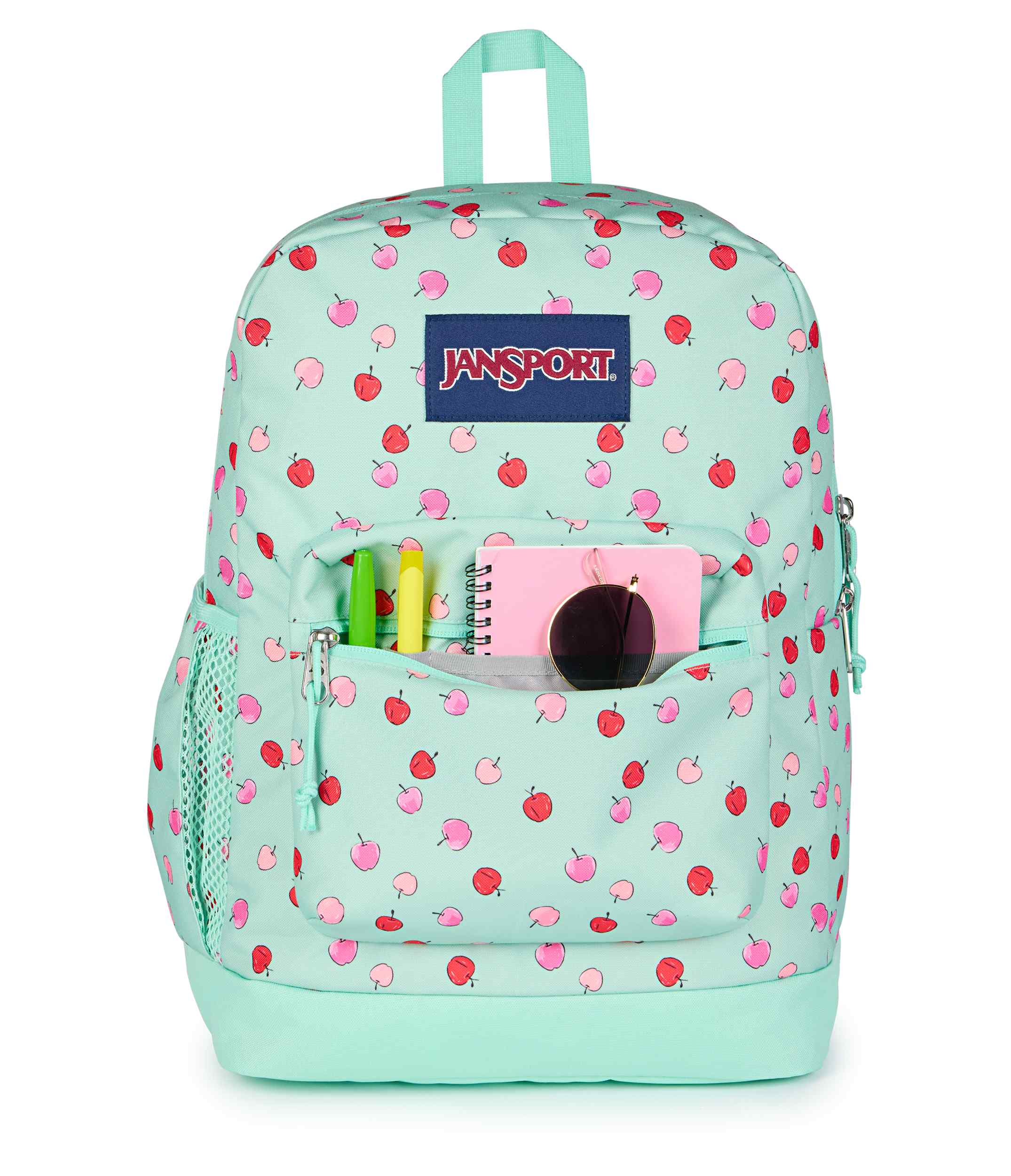 jansport-cross-town-plus-rucksack-apple-orchard-magic-mint-laptop image 7