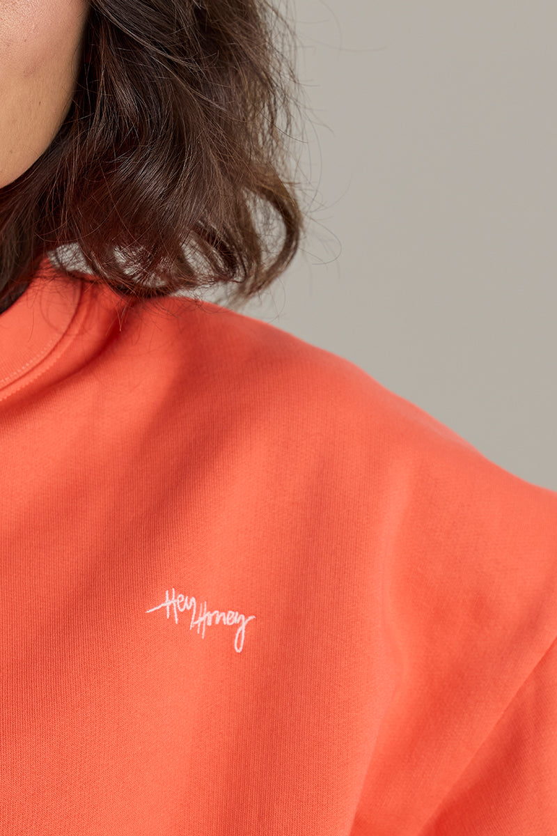 hey-honey-classic-sweater-hey-hot-coral-washed-baumwolle image 2