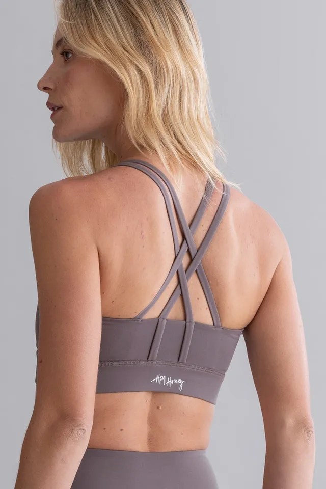hey-honey-cotton-touch-criss-cross-bra-taupe-sport-bh image 1