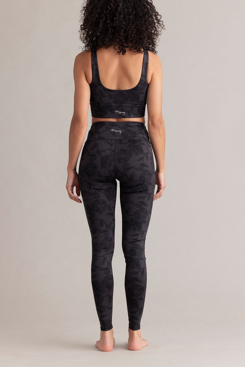 hey-honey-classic-leggings-yogahose-dark-lace-high-waist image 3