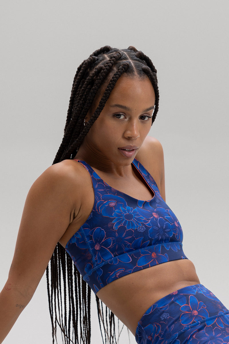 hey-honey-classic-criss-cross-bra-flower-daze-sport-bh image 3