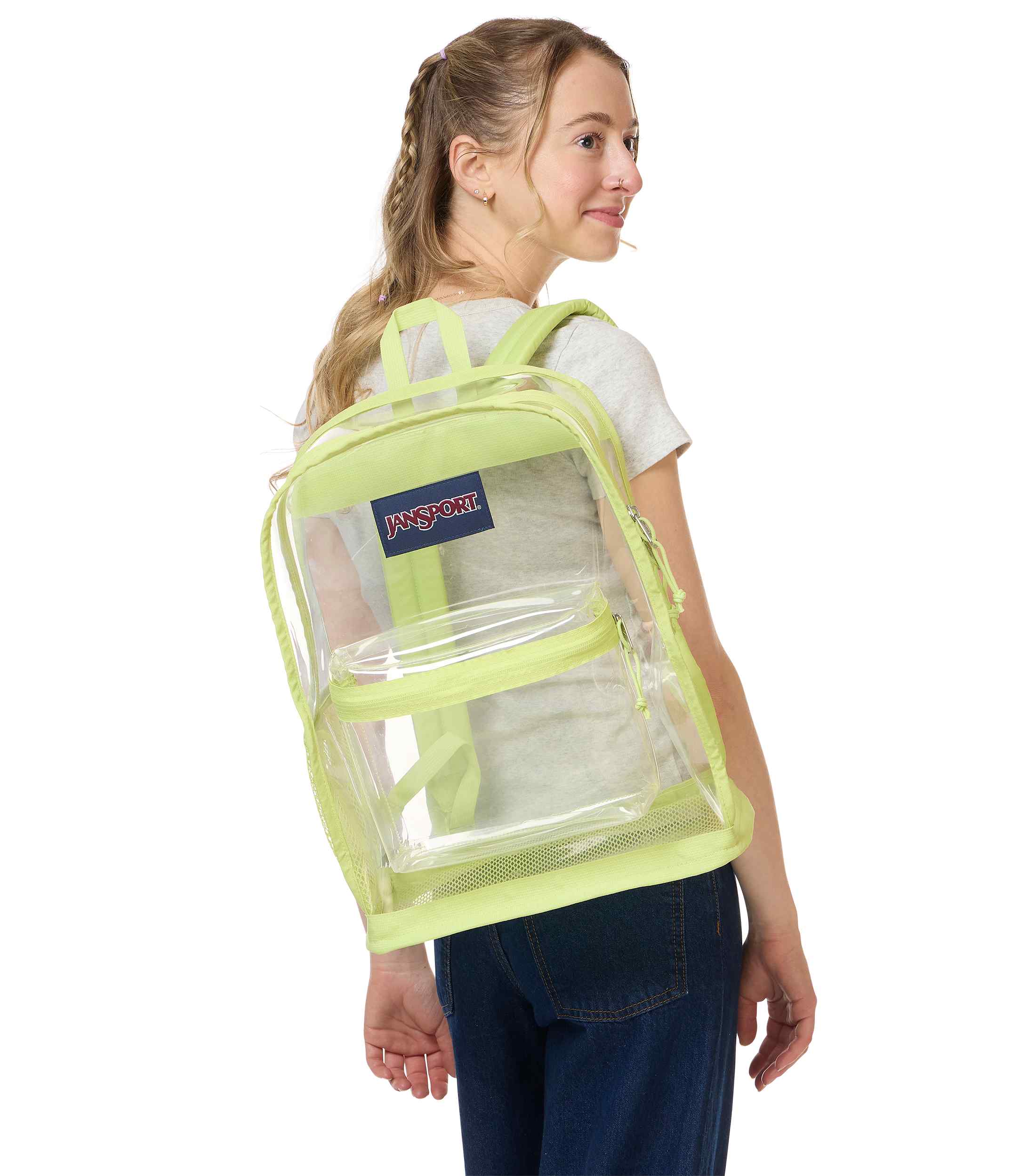 jansport-clear-pack-rucksack-lime-citron-transparent image 8