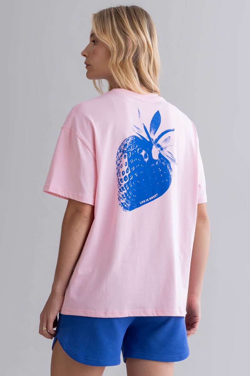 hey-honey-classic-t-shirt-oversized-shirt-strawberry-big-baumwolle image 2