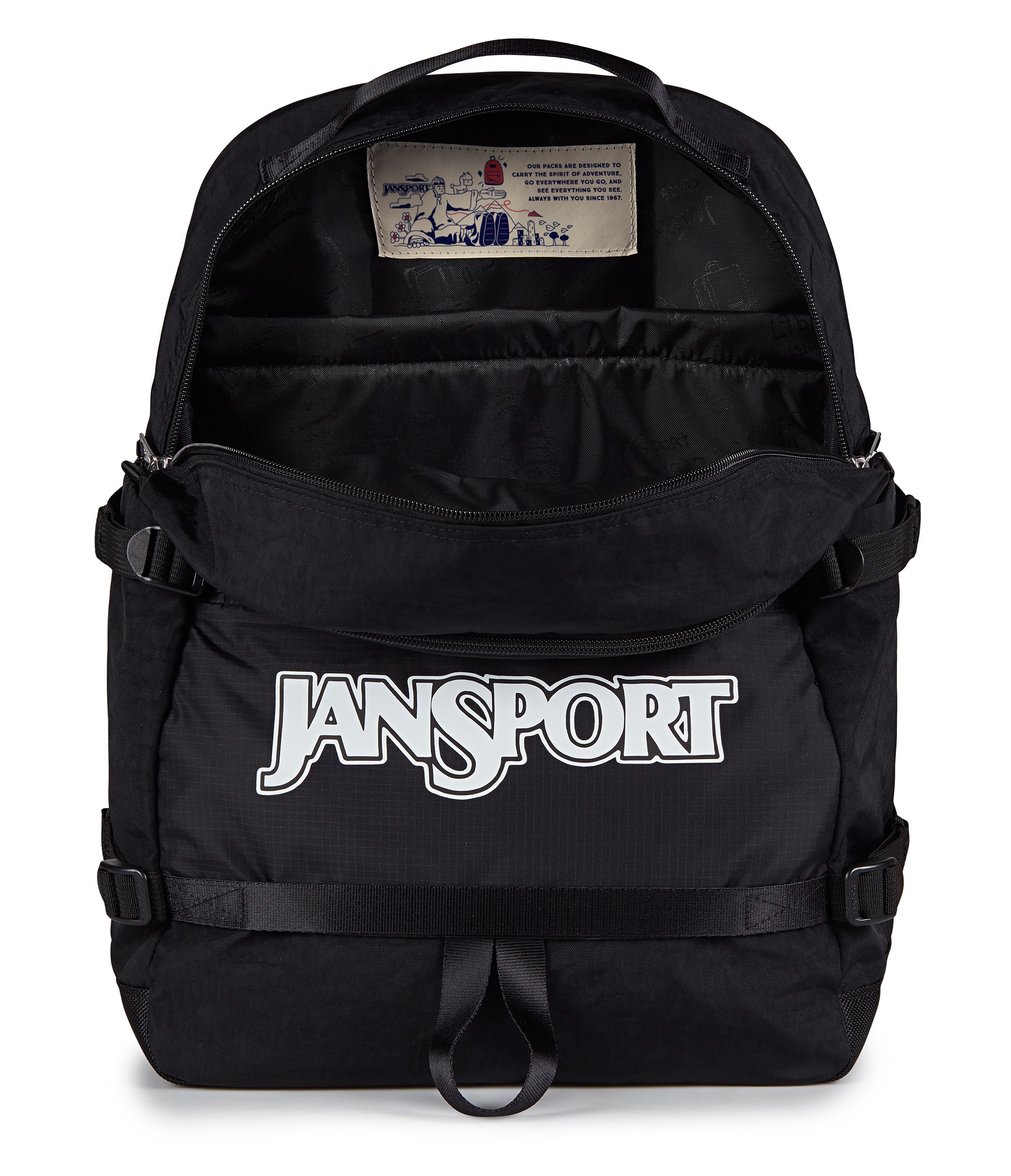 jansport-small-seattle-pack-rucksack-schwarz-retro image 7