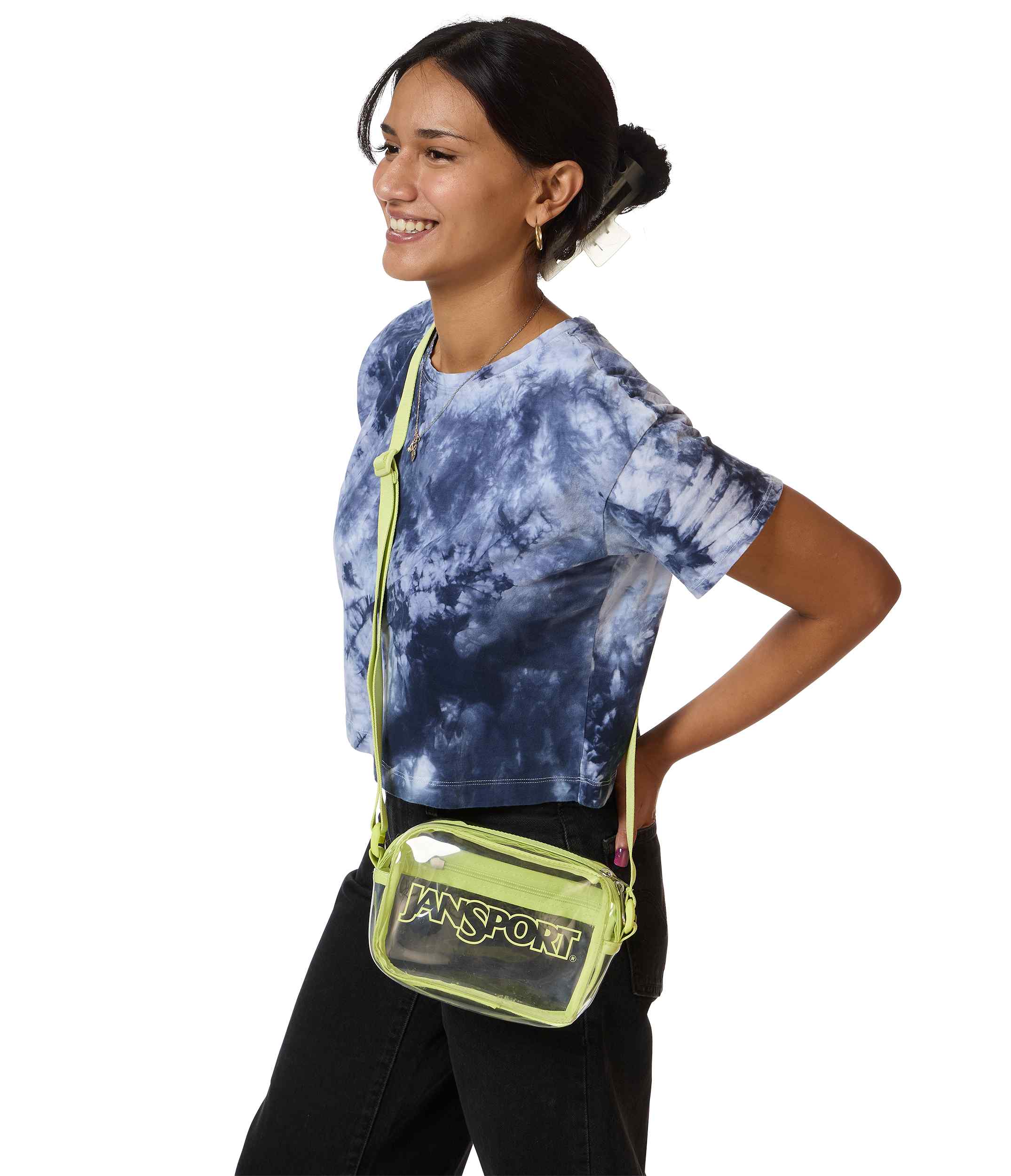 jansport-clear-crossbody-umh-ngetasche-lime-citron image 7