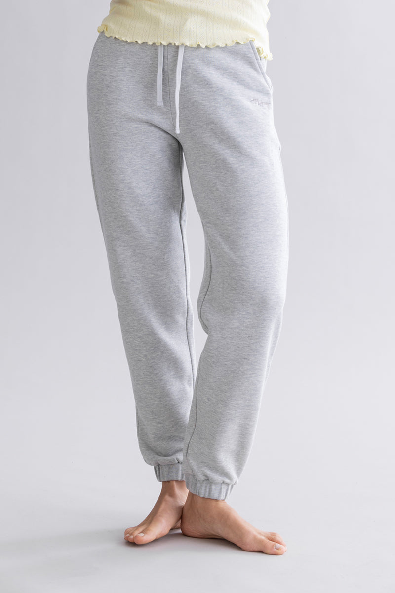 hey-honey-classic-cuff-sweat-pants-grey-melange-jogger-grau image 4