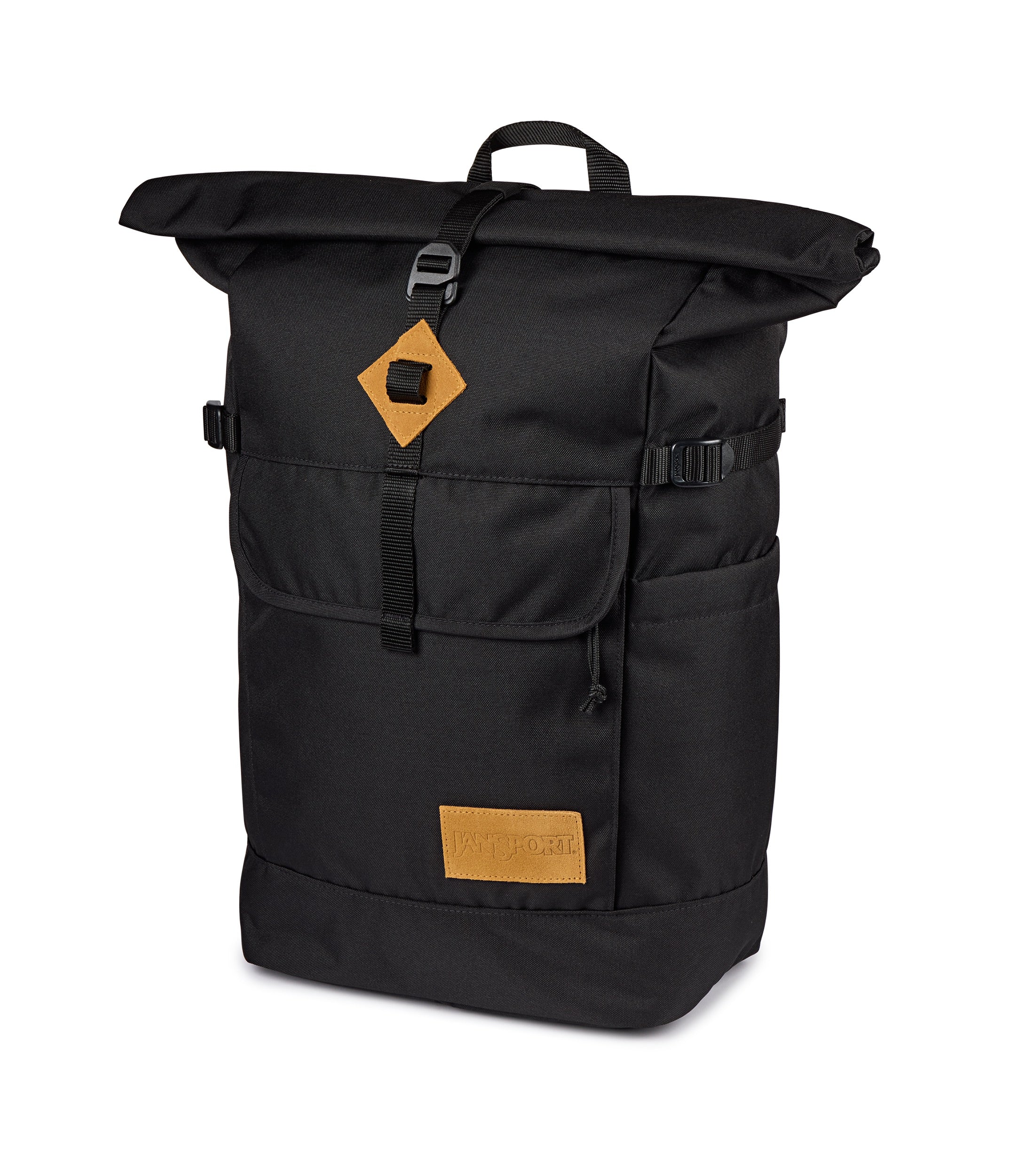 jansport-hatchet-rolltop-rucksack-schwarz-mit-laptopfach image 2