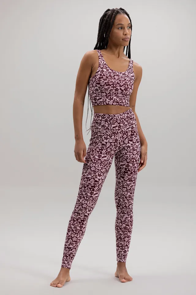 hey-honey-classic-flower-bordure-leggings-gemustert-yoga image 1
