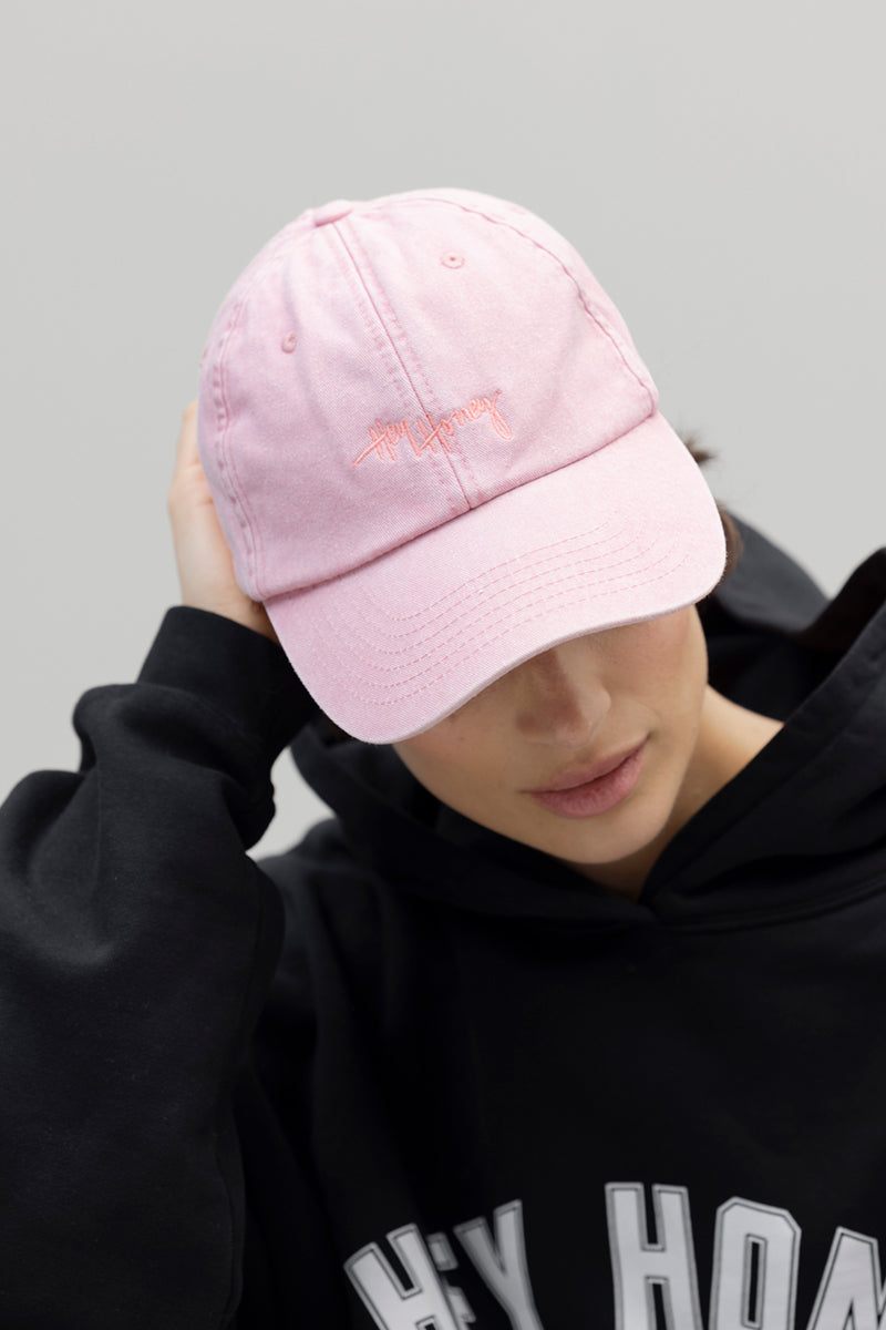hey-honey-classic-vintage-pink-cap-rosa-one-size image 1