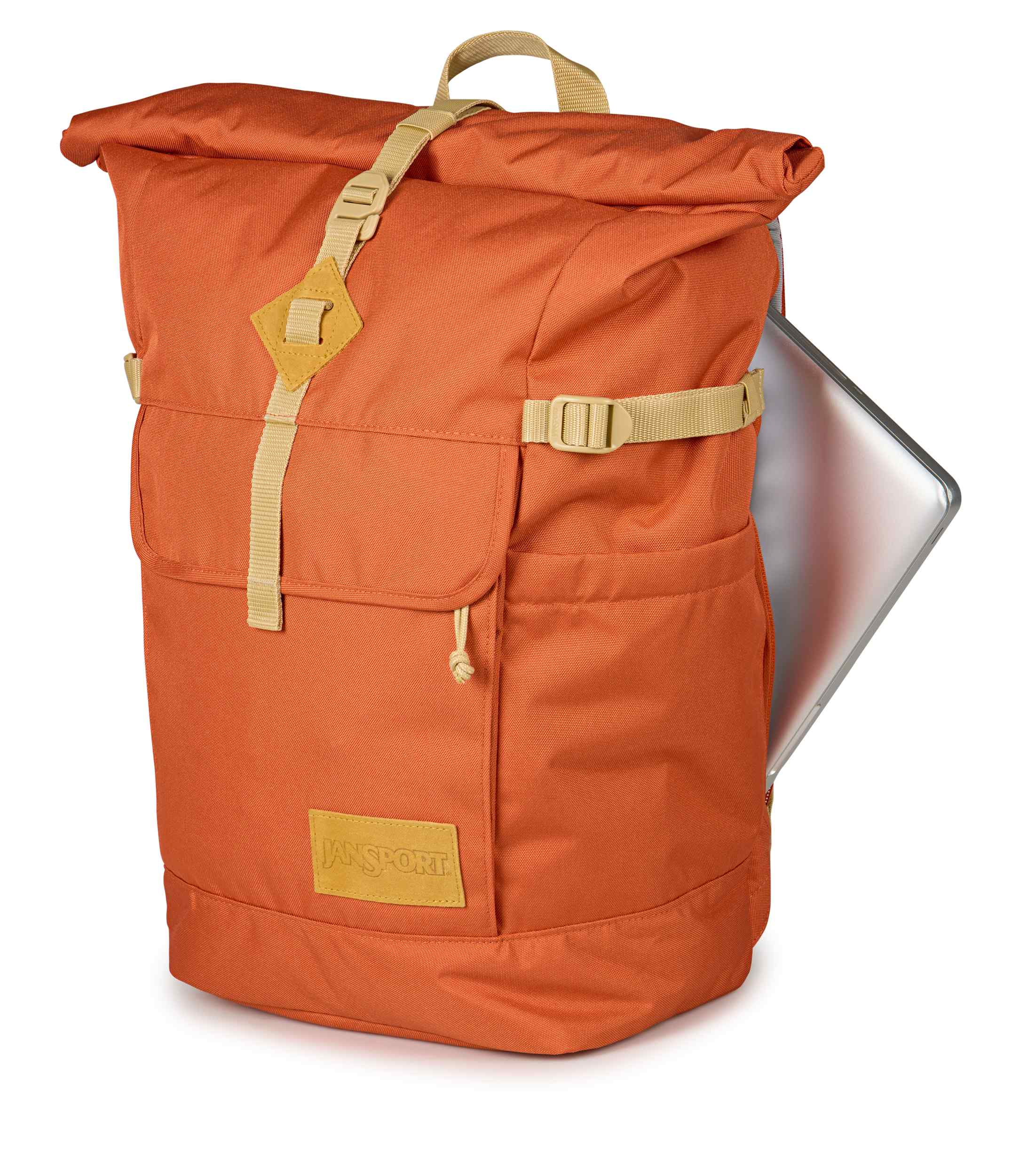 jansport-hatchet-rolltop-rucksack-dune-rot-laptopfach image 5