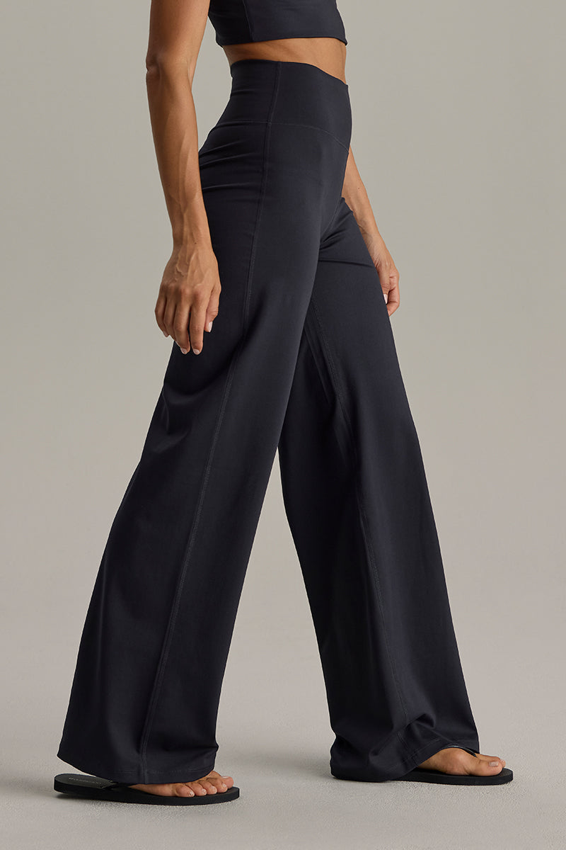 hey-honey-cotton-touch-wide-leggings-black-high-waist image 8