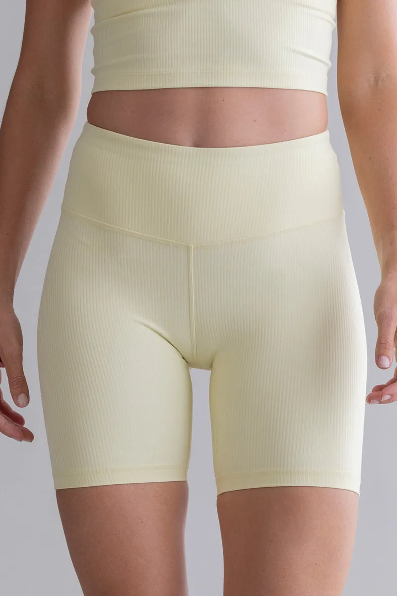 hey-honey-ribbed-biker-pastel-yellow-biker-shorts-gelb image 1