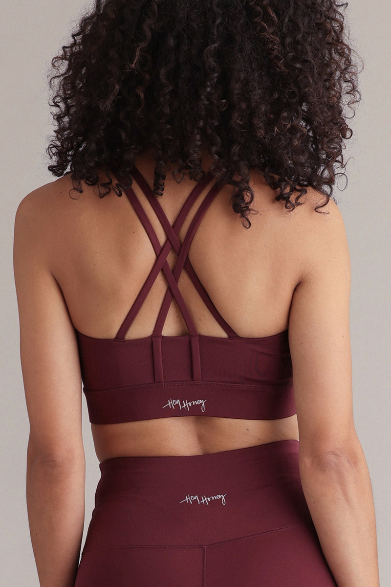hey-honey-always-dressed-criss-cross-bra-sport-bh-italian-plum image 2