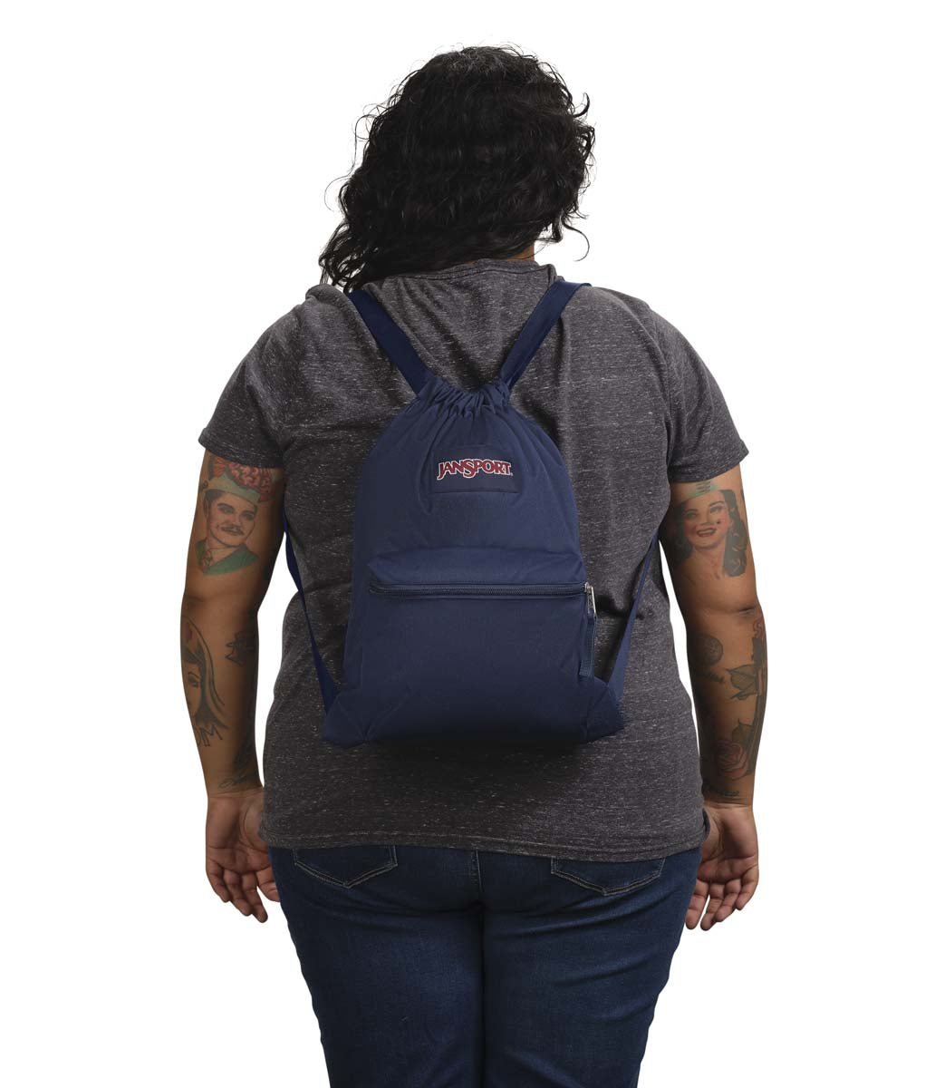 jansport-drawsack-turnbeutel-navy-mit-kordelzug image 4