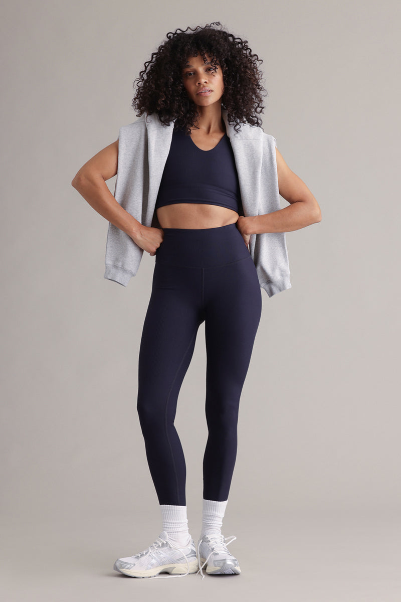 hey-honey-ribbed-leggings-baritone-blue-high-waist-s image 4